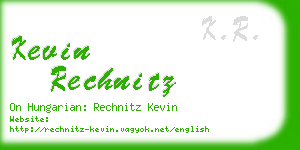 kevin rechnitz business card